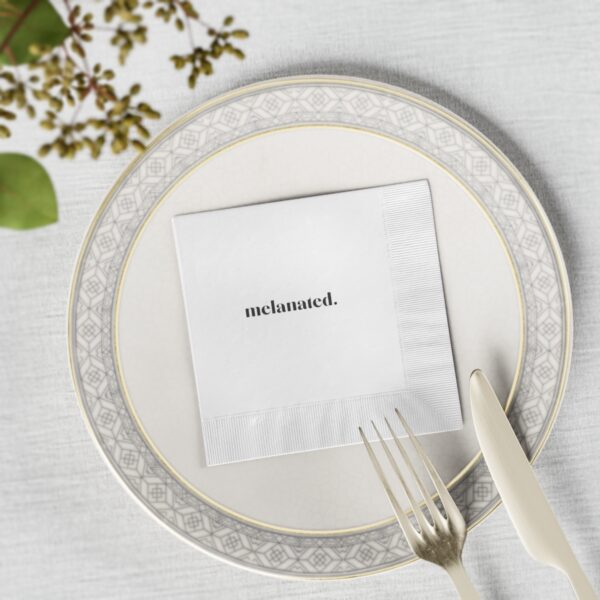 "Melanated" White Coined Napkins - Image 11