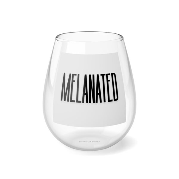 "Melanated" Stemless Wine Glass, 11.75oz - Image 2