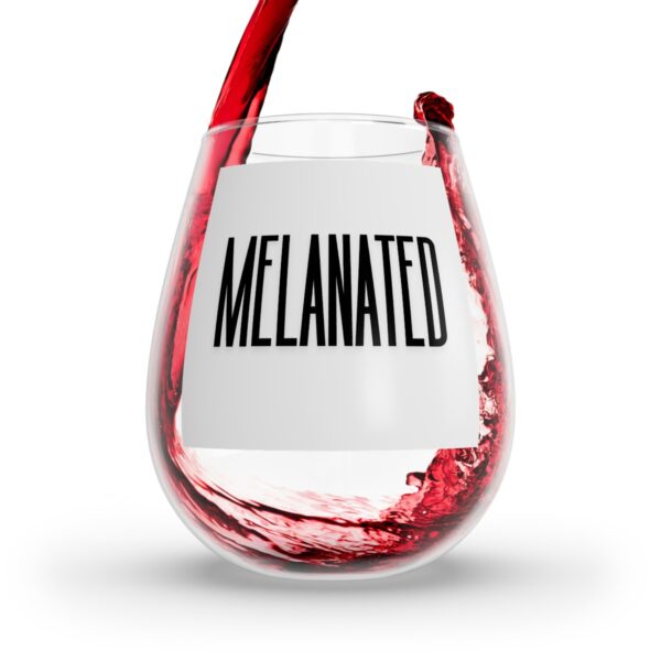 "Melanated" Stemless Wine Glass, 11.75oz - Image 6